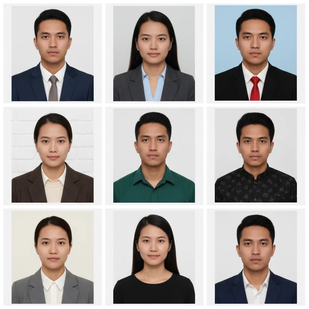 ID Photo Maker — Example outputs