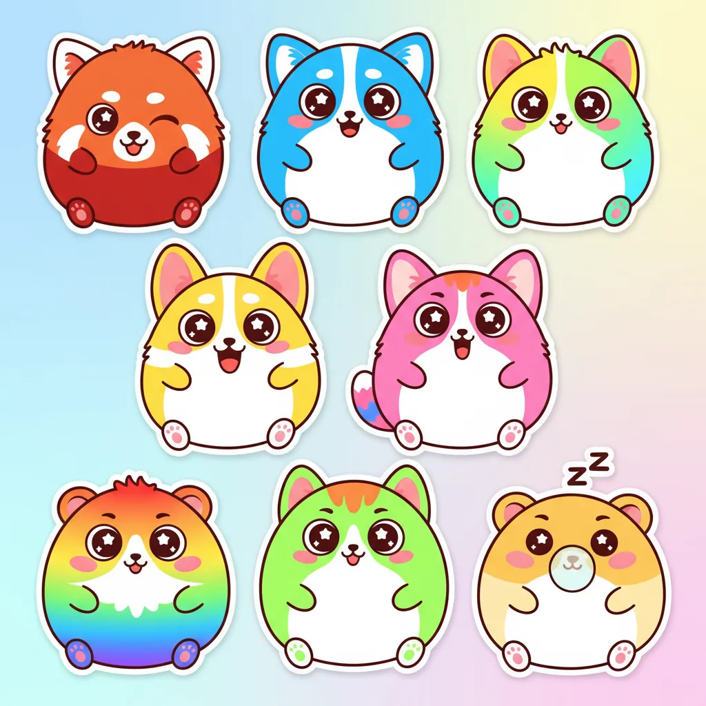 Sticker Generator — Example outputs